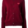 Comme Des Garçons Play Cardigan Classique BURGUNDY 1 Comme Des Garçons Play Cardigan Classique BURGUNDY -Comme Des Garçons Play Soldes Boutique 10699168 3446682 600