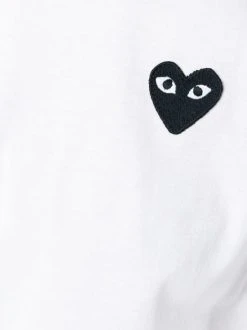 Comme Des Garçons Play T-shirt à Manches Longues à Patch Logo Femme -Comme Des Garçons Play Soldes Boutique 11086979 5424919 600