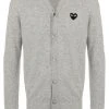 Comme Des Garçons Play Cardigan à Détail De Patch Logo Grey -Comme Des Garçons Play Soldes Boutique 11087717 38003850 600