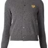Comme Des Garçons Play Cardigan à Logo Brodé 3GREY -Comme Des Garçons Play Soldes Boutique 11180409 5639724 600