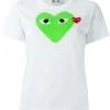 Comme Des Garçons Play 3 WHITE/GREEN T-shirt Imprimé Femme -Comme Des Garçons Play Soldes Boutique 11285436 6131918 600