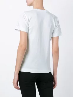 Comme Des Garçons Play 3 WHITE/GREEN T-shirt Imprimé Femme -Comme Des Garçons Play Soldes Boutique 11285436 6131924 600