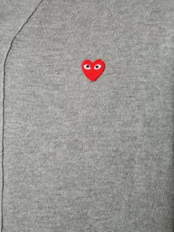 Comme Des Garçons Play Cardigan à Logo Brodé Homme -Comme Des Garçons Play Soldes Boutique 11347735 6430075 600