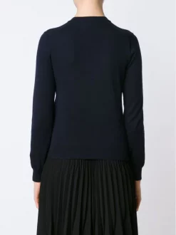 Comme Des Garçons Play Cardigan Boutonné à Logo Brodé NAVY -Comme Des Garçons Play Soldes Boutique 11347743 6430109 600