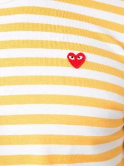 Comme Des Garçons Play T-shirt Rayé à Manches Longues Homme -Comme Des Garçons Play Soldes Boutique 11364481 6468829 600