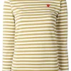 Comme Des Garçons Play 5 OLIVE Top Rayé Femme -Comme Des Garçons Play Soldes Boutique 11380560 6577002 600