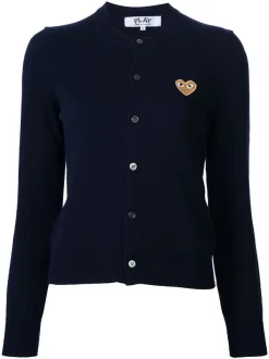 Comme Des Garçons Play Cardigan à Patch Brodé Femme
