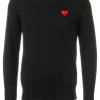 Comme Des Garçons Play BLACK Pull à Logo Poitrine Homme -Comme Des Garçons Play Soldes Boutique 11478417 7015794 600