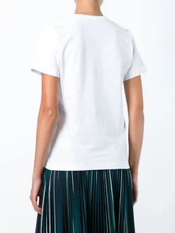 Comme Des Garçons Play WHITE T-shirt à Logo Imprimé Femme -Comme Des Garçons Play Soldes Boutique 11645543 8033428 600