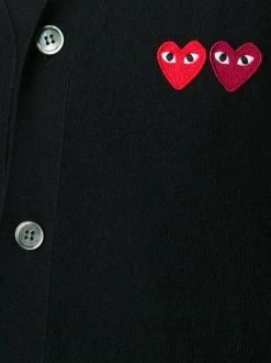 Comme Des Garçons Play BLACK Cardigan "Double Heart" Homme -Comme Des Garçons Play Soldes Boutique 11661851 7738613 600