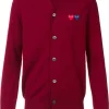 Comme Des Garçons Play Cardigan "Double Heart" Homme -Comme Des Garçons Play Soldes Boutique 11661854 7736826 600