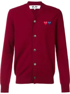Comme Des Garçons Play Cardigan "Double Heart" Homme