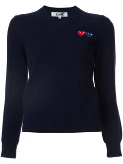 Comme Des Garçons Play Pull à Col V Femme