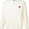 Comme Des Garçons Play Embroidered Zipped Hoodie Homme -Comme Des Garçons Play Soldes Boutique 11664365 7733505 600