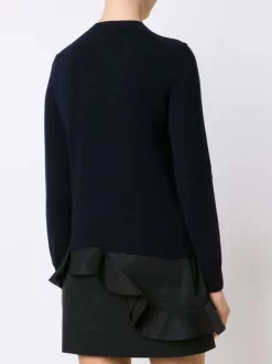 Comme Des Garçons Play 2 NAVY Cardigan Double Coeurs Femme -Comme Des Garçons Play Soldes Boutique 11664576 7736922 600