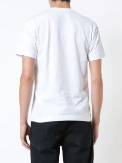 Comme Des Garçons Play T-shirt à Logo Imprimé BIANCO -Comme Des Garçons Play Soldes Boutique 11713973 11721641 600