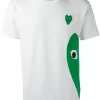 Comme Des Garçons Play WHITE/GREEN T-shirt à Logo Homme -Comme Des Garçons Play Soldes Boutique 11713977 8145917 600