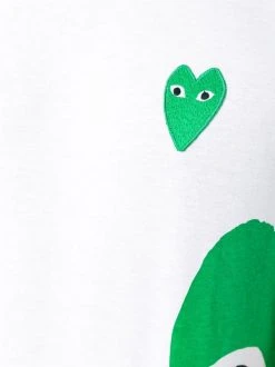 Comme Des Garçons Play WHITE/GREEN T-shirt à Logo Homme -Comme Des Garçons Play Soldes Boutique 11713977 8145933 600