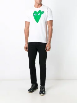 Comme Des Garçons Play BIANCO T-shirt à Logo Imprimé Homme -Comme Des Garçons Play Soldes Boutique 11713981 8145956 600