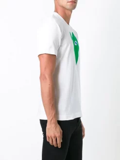 Comme Des Garçons Play BIANCO T-shirt à Logo Imprimé Homme -Comme Des Garçons Play Soldes Boutique 11713981 8145961 600