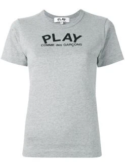 Comme Des Garçons Play Logo Print T-shirt Femme