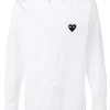 Comme Des Garçons Play WHITE Chemise à Patch Brodé Homme