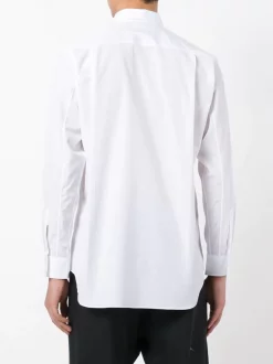 Comme Des Garçons Play WHITE Chemise à Patch Brodé Homme -Comme Des Garçons Play Soldes Boutique 11978061 9246818 600