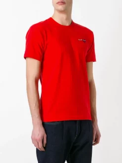 Comme Des Garçons Play T-shirt à Logo 5 RED -Comme Des Garçons Play Soldes Boutique 11984133 9328439 600