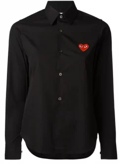 Comme Des Garçons Play BLACK Chemise à Logo Brodé Femme