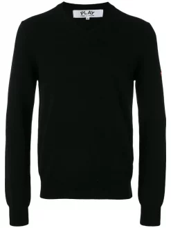 Comme Des Garçons Play Embroidered Heart Patch Sweatshirt Homme