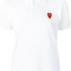 Comme Des Garçons Play Polo à Patch Logo Brodé 3 WHITE -Comme Des Garçons Play Soldes Boutique 12010980 9596255 600