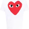 Comme Des Garçons Play T-shirt à Logo Cœur 1 WHITE -Comme Des Garçons Play Soldes Boutique 12022725 34332075 600