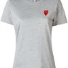 Comme Des Garçons Play T-shirt à Patch Logo 2 GREY -Comme Des Garçons Play Soldes Boutique 12022900 9471946 600