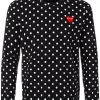 Comme Des Garçons Play T-shirt Manches-longue à Pois BLACK WHITE