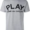 Comme Des Garçons Play 1 GREY T-shirt à Logo Homme -Comme Des Garçons Play Soldes Boutique 12038433 9555952 600