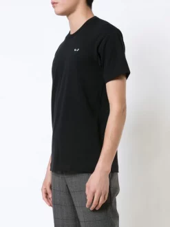 Comme Des Garçons Play T-shirt à Patch Cœur 1 BLACK -Comme Des Garçons Play Soldes Boutique 12125067 10136608 600