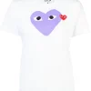 Comme Des Garçons Play T-shirt à Logo 1 WHITE/PURPLE -Comme Des Garçons Play Soldes Boutique 12125097 9999557 600