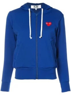 Comme Des Garçons Play Sweat à Capuche Zippé 2 NAVY