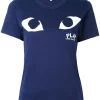 Comme Des Garçons Play 1 NAVY T-shirt à Imprimé Graphique Femme -Comme Des Garçons Play Soldes Boutique 12138987 10117516 600