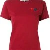 Comme Des Garçons Play 4 BURGUNDY T-shirt Brodé Femme -Comme Des Garçons Play Soldes Boutique 12138990 10073580 600