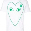 Comme Des Garçons Play WHITE T-shirt à Logo Imprimé Homme -Comme Des Garçons Play Soldes Boutique 12173652 10317880 600