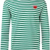 Comme Des Garçons Play T-shirt Rayé à Manches Longues 3 GREEN/WHITE -Comme Des Garçons Play Soldes Boutique 12340959 12136208 600