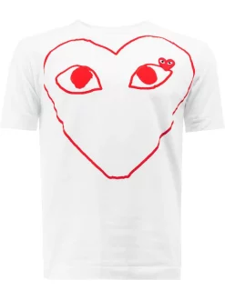 Comme Des Garçons Play T-shirt à Imprimé Cœur 1 WHITE