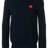 Comme Des Garçons Play Pull à Coeur Brodé NAVY