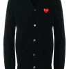 Comme Des Garçons Play BLACK Cardigan à Patch Logo Poitrine Homme -Comme Des Garçons Play Soldes Boutique 12358942 11186056 600