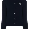 Comme Des Garçons Play 2 NAVY Embroidered Heart Cardigan Femme -Comme Des Garçons Play Soldes Boutique 12358975 11188471 600