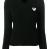 Comme Des Garçons Play V-neck Heart Logo Sweater Femme -Comme Des Garçons Play Soldes Boutique 12369117 11138517 600