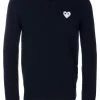 Comme Des Garçons Play Pull à Col V Et Patch Logo Homme -Comme Des Garçons Play Soldes Boutique 12381428 11179821 600