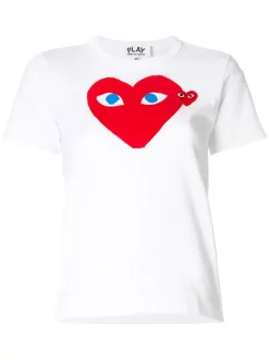 Comme Des Garçons Play T-shirt à Logo Imprimé Devant Femme