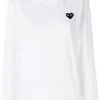 Comme Des Garçons Play WHITE Top à Manches Longues Et Logo Homme -Comme Des Garçons Play Soldes Boutique 12503753 11750112 600